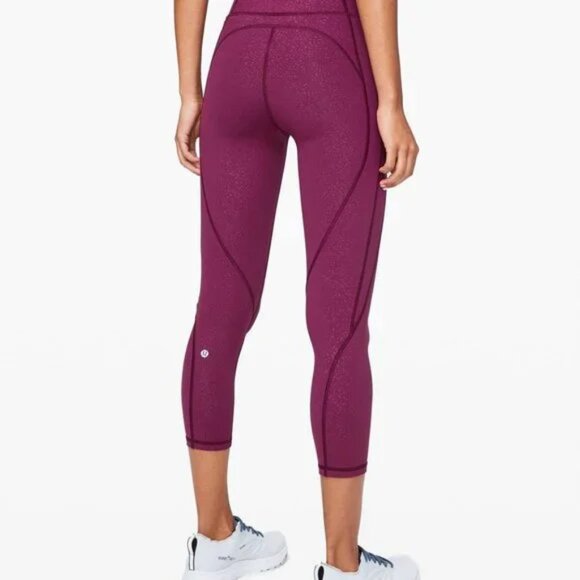 Lululemon Time To Sweat Crop 23" Leggings Women's Size 8 Athletic Gym Workout - Picture 2 of 11